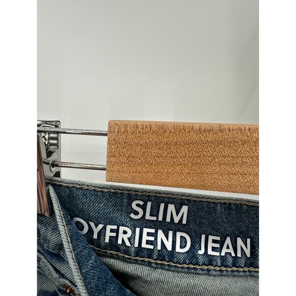 J.Crew Jeans Women 36 Blue Tinted Indigo Wash Slim Boyfriend Cotton Blend Denim - Picture 6 of 10